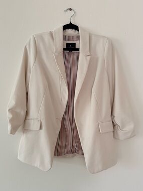 Jules & Leopold Cream Open-Front Women's Blazer SZ.M